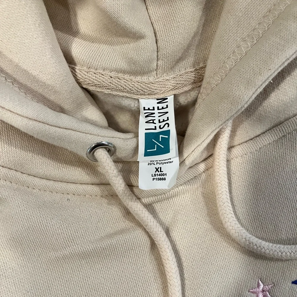 Cream Hoodie with Embroidered “Call Me If You Get Lost” Design - Picture 3 of 6